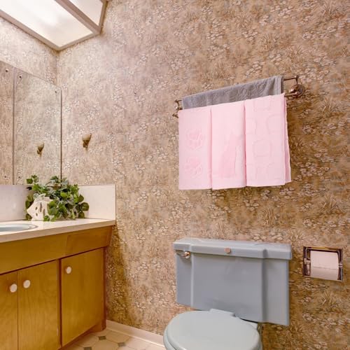 Hahafelt 3 Pack Pink Cat Bathroom Hand Towels Cute Paw Kitchen Towels Decor 100% Cotton Soft Absorbent Decorative Jacquard Weave Gifts for Kitchen Bathroom Decor, 29.5 x 13.7 Inch - style: Cat Paw