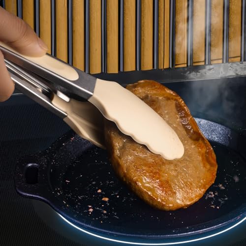 Cooking Utensils Set,18-Piece Kitchen Utensils and Knife Set,Khiki | Food-grade Silicone Utensils Heat-resistant to 410°F,5-Piece Stainless Steel Kitchen Knife with Sharpener and Cutting Board - color: Khiki
