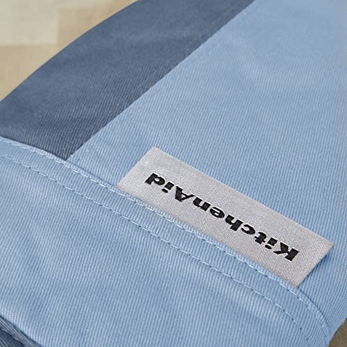 KitchenAid Beacon Two-Tone Non-Slip Mini Oven Mitt Set, Blue Velvet/Blue Heaven, 5.5"x8", 2 Piece - color: Blue Velvet/Blue Heaven