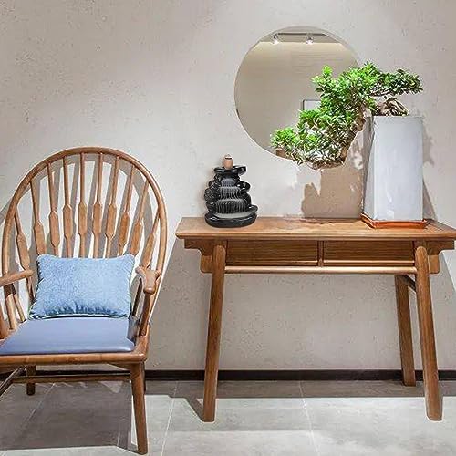 Waterfall Backflow Incense Burner Ceramic Incense Holder Incense Waterfall Fountain Incense Cone Holder, Yoga Meditation Home Decor Office Gifts(Stone) - color: Stone Backflow Incense Burner