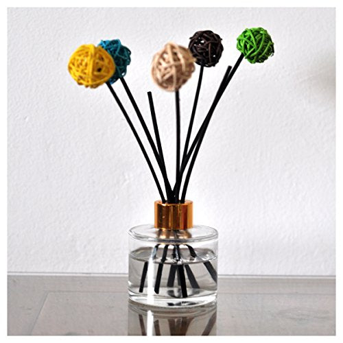 50 Pieces Fiber Reed Diffuser Replacement Refill Sticks for Aroma Fragrance (Black, 12" x3mm) - color: Black, size: 12"x3mm