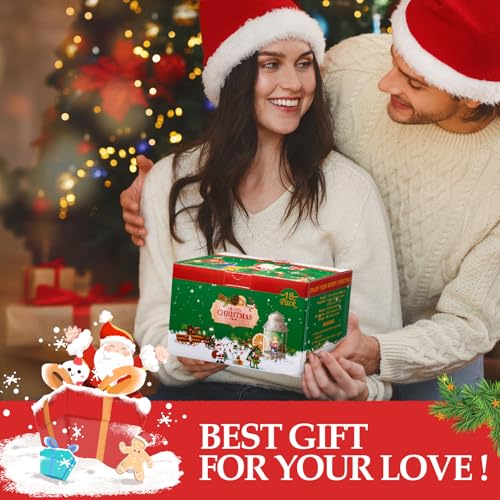 18 Pack Scented Candle Sets | Merry Christmas Aromatherapy Traverl Jar Candles | Soy Wax Candle Sets with 10% Essential Oils for Home and Travel |Gift Sets for Christmas Women - color: 18 Pack Chirstmas