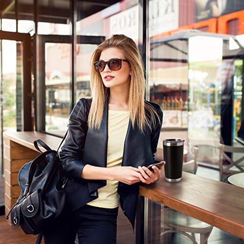 HASLE OUTFITTERS 20oz Tumblers Bulk Stainless Steel Cup with Lid Double Wall Vacuum Insulated Coffee Mug for Cold & Hot Drinks 8 Pack, Black - color: Black-A, size: 8 Count (Pack of 1)