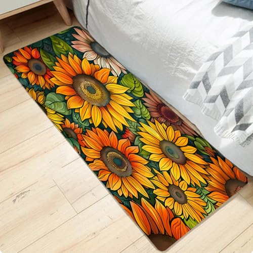 Non-Skid Low Pile Sponge Foam Door Entry Rug for Bathroom Mat,Separate Tub Shower Skid Proof Rugs, Home 3D Optical Illusion Rug Non Slip Bath Mats Welcome Mat 47 x 17.5 inches - color: Multi1