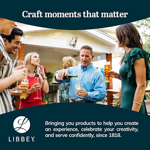 Libbey 228 Stemless Champagne Flutes Glass Set of 12, Elegant 8.5 Oz Flute Glasses for Champagne, Clear Fluted Glassware - color: Stemless Flute 12