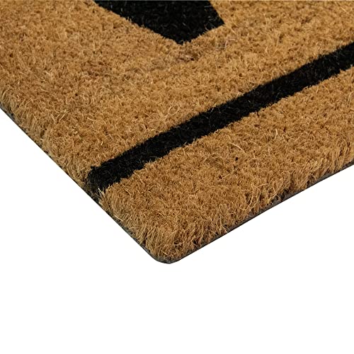 Northlight Natural Coir Outdoor Rectangular Welcome Doormat 16" x 48"