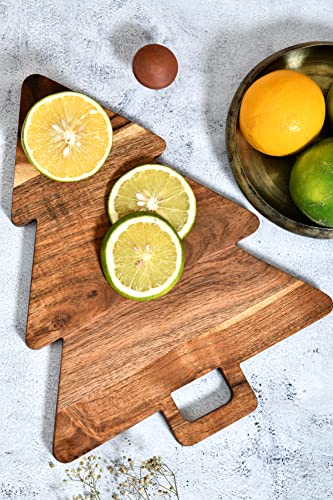 Sophia Art 100% Acacia Wooden Chopping Board, Butcher Block for Vegetables, Cafe and Restaurant, Serving Board,Charcuterie Board Cutting Board, Brown (Tree Board, 14"L x 11"W) - color: Tree Board, 14"L x 11"W