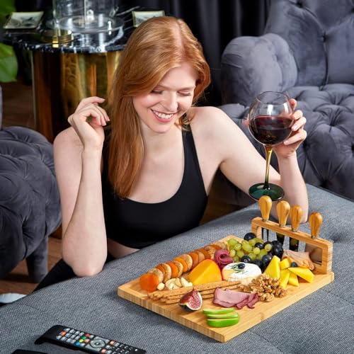 Personalized Charcuterie Board, Custom Bamboo Engraved Cheese Board | Perfect for Weddings, Bridal Showers, and Special Occasions - style: Personalized Charcuterie Board
