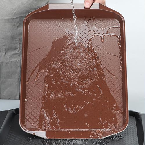 Boot Tray 3 Pack Plant Trays Wet Shoe Tray for Garden, Bedroom, Entrance Area, Garage Boot Tray,Brown - color: Brown