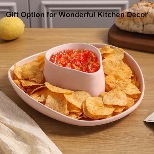 Chip and Dip Serving Set Bowl Cowboy Hat Chips and Salsa Serving Pink - color: Pure pink