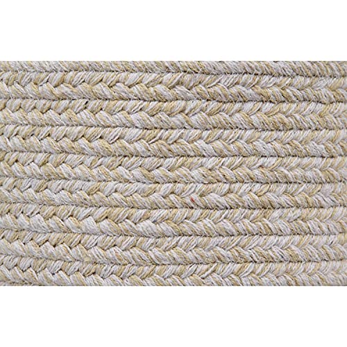 Super Area Rugs Farmhouse Braided Rug Cotton Kitchen Reversible Carpet Yellow & White, 20" X 40" Half Circle - color: Yellow & White, size: 1'8" x 3'4" (Semicircular)