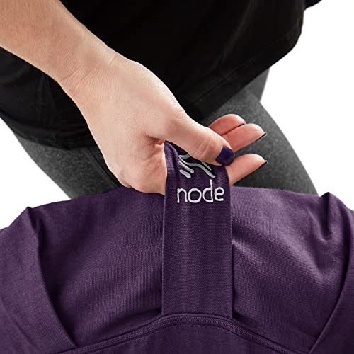 Zafu Meditation Cushion, 15" Round Buckwheat Yoga Pillow with Organic Cotton Cover - color: Purple