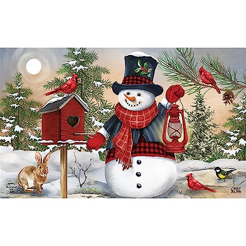 Briarwood Lane Doormat 30x18 Indoor Outdoor Snowman and Friends Winter for Winter Doormat
