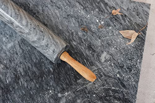 JEmarble Pastry Board 16x24 inch(Gray) with Non-Slip Rubber Feets for Stability Perfect for Keep the Dough Cool and Chocolate Tempering(Premium Quality) - size: 24"L x 16"W