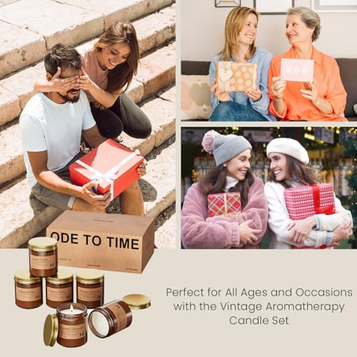 M&SENSE 6 Pack Candle Gift Set, Aromatherapy Scented Candle for Home Fragrance, Natural Soy Wax Candles for Stress Relief, Yoga, Long Lasting Small Jar Candle Gift Set for Birthday Housewarming - size: Gift Set