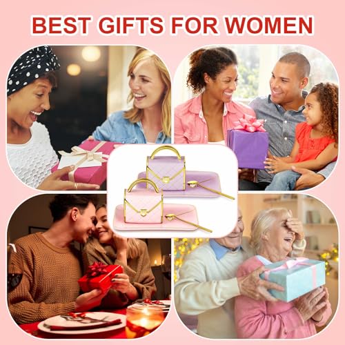 Zubebe 2 Set Coffee Mug Elegant Handbag Shaped Cup Modern Ceramic Purse Mug with Spoon and Saucer, 10oz Cute Creative Tea Cup for Woman Girls Gift (Pink,Purple) - color: Pink, Purple