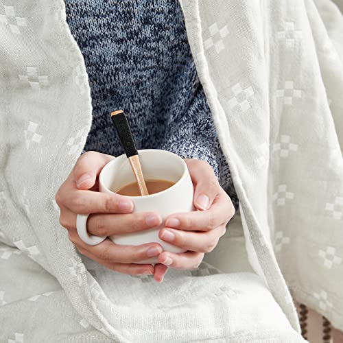 jinchan 100% Cotton Muslin Blanket Twin Boho Throw Blanket 50x60 Oatmeal | 3-Layer, Geometric Cross Quilt, Cooling Breathable Lightweight, for Adult, Soft, Reversible, Summer, Couch, Sofa, Bedroom - color: B. Cross Grey, size: 50"x60"