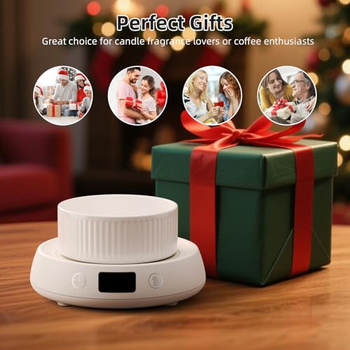 Coffee Mug Warmer for Desk Timer Candle Warmer Lamp Scented Wax Melt Melter | Smart Heated Electric Tea Coffee Cup Candle Wax Melter Warmer Plate for Home Office, 1-9H Auto Shut Off, Coffee Lover Gifts