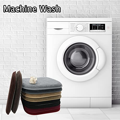 Kitchen Chair Cushions for Dining Chairs Thin Non Slip Office Seat Pads | Brown 17x15 U Shaped Washable Soft Thick Memory Foam Large Metal Wooden Outdoor Patio Chair Cushions - color: New Brown