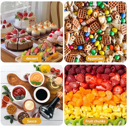 1200 Pcs Transparent Mini Disposable Appetizer Plates Set Include 6 Shaped Mini Dessert Plates, Fork-Spoon, Exquisite And Cute Party Desechables Para Postres For Dessert And Appetizers - color: Transparent