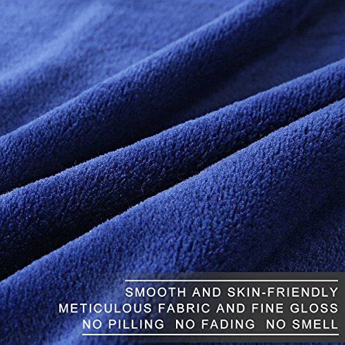 Fleece Blanket Twin Size 350GSM Lightweight Throw for The Bed Extra Soft Brush Fabric Super Warm Sofa Blanket 66" x 90"(Royal Blue Twin) - color: Royal Blue, size: Twin (90-Inch-by-66-Inch)