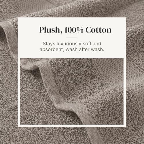 Modern Threads 6 Piece Cotton Bath Towel Set – Ultra Soft 600 GSM Towels – Bathroom Set with Hand Towels and Washcloths – Waffle (Charcoal) - color: Charcoal, size: Standard, style: Waffle
