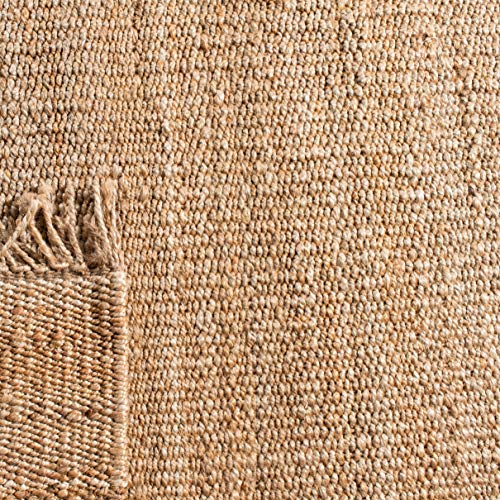 SAFAVIEH Natural Fiber Collection Accent Rug - 2' x 3', Natural, Handmade Boho Fringe Woven Jute, Ideal for High Traffic Areas in Entryway, Living Room, Bedroom (NF368A) - color: Natural, size: 2' x 3' (Rectangular)
