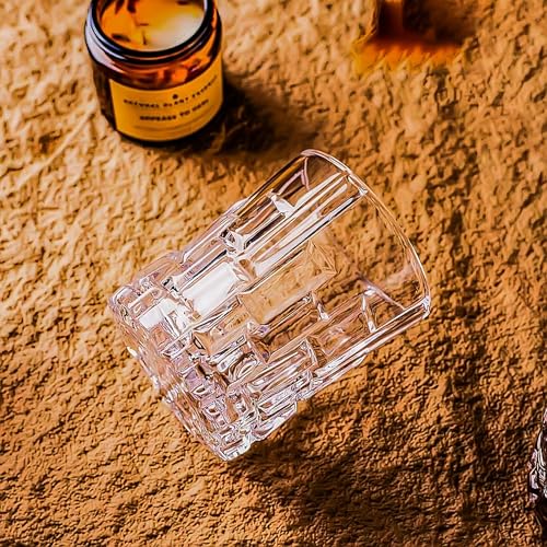 Whiskey Glasses Gift Box - Set of 2 Whiskey Rocks Glasses with 8 Chilling Stones - Perfect Scotch Glass for Father's Day, Men, Bourbon Lovers & Retirement Gifts in a Luxurious Wooden Box