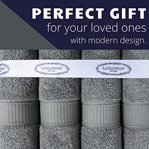Personalized Towels, Hotel & Spa Quality, Super Soft, Highly Absorbent, Bathroom Sets, 100% Cotton Monogrammed towels 6 Piece Towel Set, Includes 2 Bath Towels, 2 Hand Towels, 2 Washcloths, Grey - color: Grey, size: 6 Piece Towel Set (Bath, Hand, Washclot