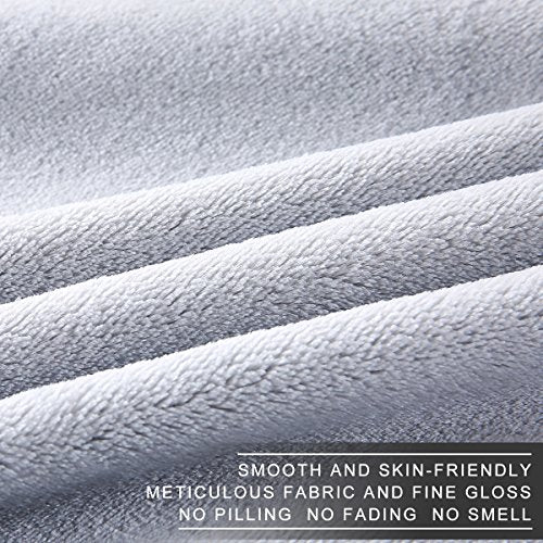 Polar Fleece Blankets Twin Size for The Bed Extra Soft Brush Fabric Super Warm Sofa Blanket 66" x 90"(Light Gray Twin) - color: Gray, size: Twin (90-Inch-by-66-Inch)