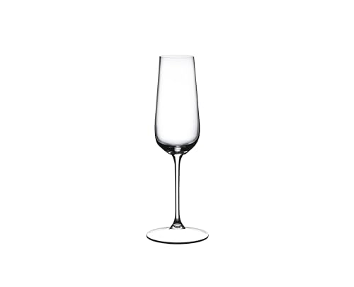 Riedel Champagne Flute - Crystal Glass - 8,454oz (full) - Set of 2-6424/08 - Grape At Premium Sparkling Wine Glass, Dishwasher Safe