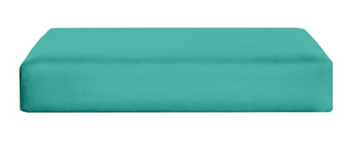 RSH Décor Foam Ottoman Cushion – 21" x 17" x 4" Sunbrella® Fabric, Water & Fade Resistant, Outdoor Patio Furniture Replacement Cushion, American Made (Canvas Aruba Aqua) | Made in USA - color: Aruba, size: 17"D x 21"W x 4"H