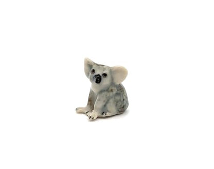 Handmade Adorable Mini Ceramic Animal Figurine – Porcelain Miniature Collectible Decor (Koala) - style: Koala