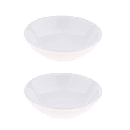 2 Pcs 3.8 Inch Round Replacement Ceramic Dish for Electric Burner Warmer,Lamp Wax Tart Oil Warmer Round
