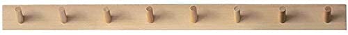 Coat Hooks for Wall Modern Sleek Wooden Peg Rail/Coat Rail with 3-8Coat Hooks for Jackets Dressing Gowns Scarves and Towels/Wall Mounted Coat Rack Stylish Wall-Mounted Coat Rack for Wall
