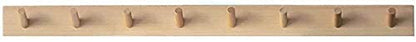 Coat Hooks for Wall Modern Sleek Wooden Peg Rail/Coat Rail with 3-8Coat Hooks for Jackets Dressing Gowns Scarves and Towels/Wall Mounted Coat Rack Stylish Wall-Mounted Coat Rack for Wall