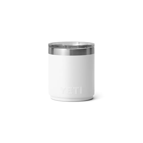 YETI Rambler 10 oz Ceramic Lined Lowball 2.0, Vacuum Insulated with MagSlider Lid, White - color: White