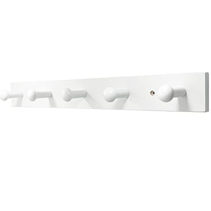 Coat Hooks Wooden Peg Rack for Play Room Wall Mounted Coat Rack Hangers for Coats, Jackets, Hoodies, Bath Towels & Robes - Wall Coat Hooks for Nursery Room Bedroom Bathroom