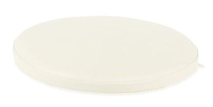 Sigmat PU Leather Round Chair Cushion Memory Foam Waterproof Round Stool Cushion for Kitchen Stool, Living Room Chiar, Office Chair, Car or Floor Pillow(16 Inch, Ivory) | Waterproof, Non-slip, Machine Washable, Memory Foam,For Wooden/Metal/Plastic/Leather