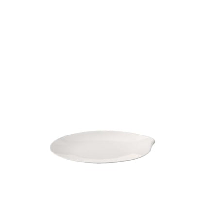 Villeroy & Boch Flow Oval Platter, 14 in, Premium Porcelain, White | White German porcelain oval platter, curved lines, dishwasher and microwave safe, a stylish cheese or fish centerpiece - size: 14 in, style: Modern
