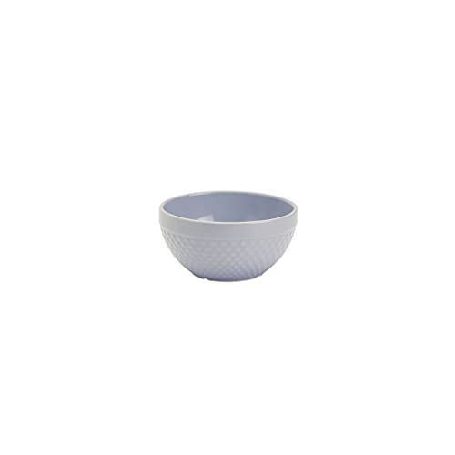 Tabletops Gallery Hobnail Style 4 Piece Blue Storm Stoneware Nesting Mixing Bowl Set for Baking and Cooking - color: BLUE STORM