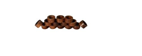 Napkin Holder Set of 12 Handmade Acacia Wood Dining Table Napkin Ring Classic Everyday Thanksgiving Holiday Christmas Festive Party Gift Farmhouse Décor - size: Plane - Set of 12