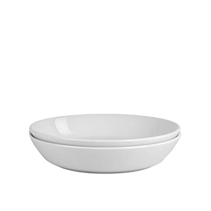 Double Line 9.5"/36 oz Dinner Bowl, Set of 2, White - color: White, size: Dinner Bowl