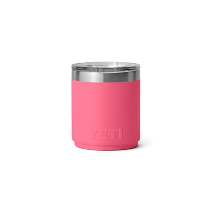 YETI Rambler 10 oz Ceramic Lined Lowball 2.0, Vacuum Insulated with MagSlider Lid, Tropical Pink - color: Tropical Pink
