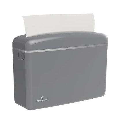 Countertop Multifold Hand Paper Towel Dispenser by Oasis Creations, Single Sheet Dispensing – Glossy Gray - color: Gray