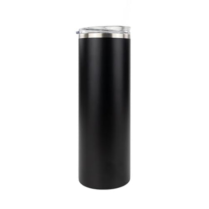 Hogg 20 oz Skinny - Black, Powder Coated Tumblers for Laser Engraving, Engravable Tumblers Bulk, Stainless Steel Cups Bulk, Insulated Cups with Lids - color: Black