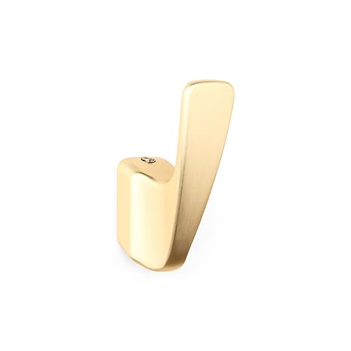 SARIHOSY5 Packs Coat Hooks,Metal Hooks for Clothes, Hats, Bags, Towels, Keys(Frosted Gold) - color: Gold(Frosted)
