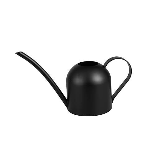 IMEEA Small Watering Can for Indoor Plants Stainless Steel Watering Can with Long Spout 15oz/450ml, (Black) - color: 15oz (Matte Black)