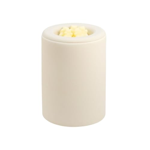 Happy Wax Mod Wax Melt Warmer with 3, 6, and 9 Hour Timer for Scented Wax Melts, Tarts & Cubes - Electric, Ceramic Wax Melter with Removable No Mess Silicone Wax Dish, Bone Color - color: Bone