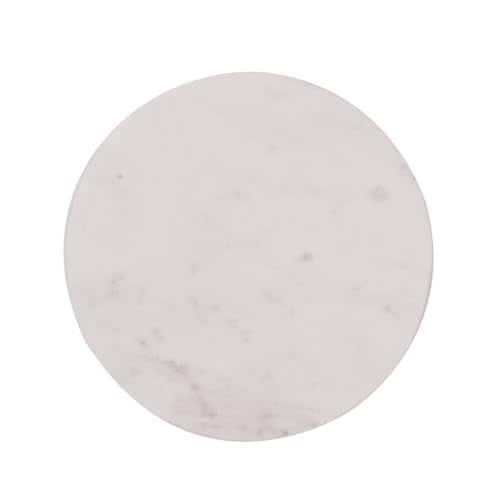 Round Marble Cheese/Cutting Board - color: White, size: 8"L x 8"W